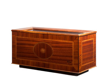 LONDON - Rectangular wood veneer plant pot with automatic watering by Hobby Flower - view 3